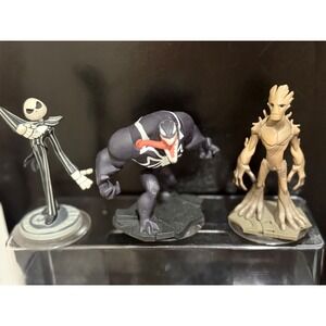 Disney Infinity Marvel Jack Skellington Venom Groot Figures Set